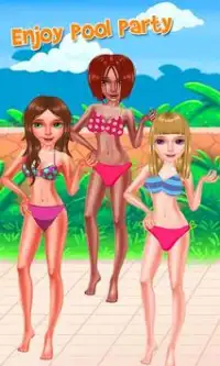 Ragazze Bikini hot Pool Party - piscina ragazze Screen Shot 1