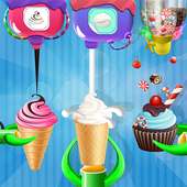 Fabrique de cupcake de cône de crème glacée: jeux