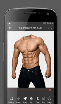 Man Six Pack Photo Suit Screen Shot 0
