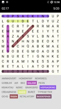Word Search Game Screen Shot 0