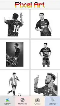 Pixel Art - Messi Screen Shot 0