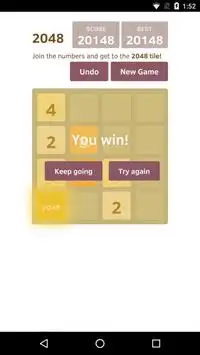 Classic 2048 puzzle game Screen Shot 2