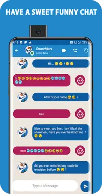 video call, chat simulator and game for snowman Screen Shot 3