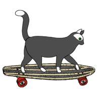 Skate Cat. Cool
