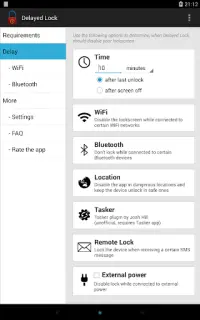 Delayed Lock Screen Shot 5