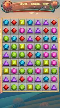 Алмазы три в ряд игра : Поиск самоцветов и рубинов Screen Shot 0