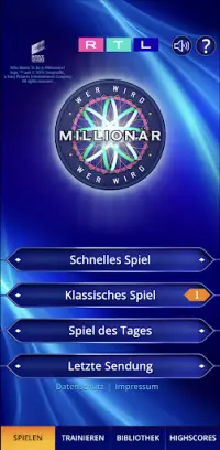 Wer wird Millionär? Training Screen Shot 1
