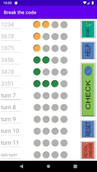 Mastermind: Number-based code  Screen Shot 0