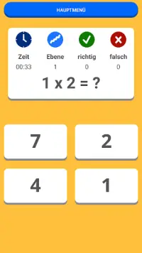 Mathe Trainer - Das Einmaleins Rechnen Quiz Screen Shot 2
