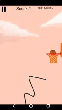 Draw Line Basketball: Bouncy Hoop Online Dunk Shot Screen Shot 1