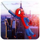 Spider Stickman Rope Battle - Hero of Crime City