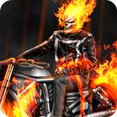 Дух приключения Skull Fire Bike Rider Death Moto