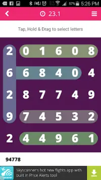 Number Search Puzzle Free Screen Shot 2