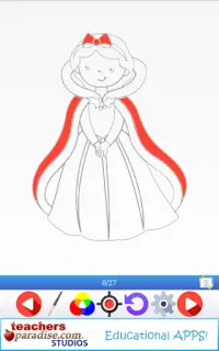 Easy Draw: Learn How to Draw a Princesses & Queens Screen Shot 1