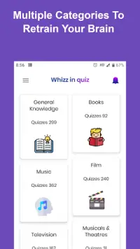 Whizz in quiz - Retrain your brain Screen Shot 0