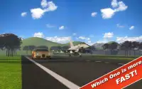 ジェットプレーン対カー3D：ユーロマイルレーシングゲーム無料 Screen Shot 3