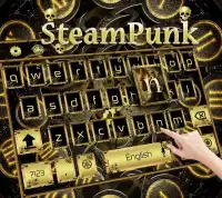 Steampunk Keyboard Theme Gold Screen Shot 2