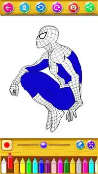 Learn to color the amazing Spider-man Screen Shot 2