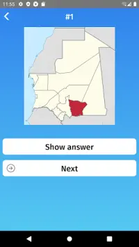 Mauritania: Regions & Provinces Map Quiz Game Screen Shot 4