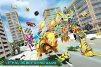 Robot Mobil Serangan Badak Nyata Permainan Screen Shot 2