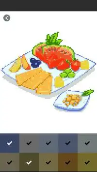 Food Cartoon Coloring Book - Color By Number Screen Shot 2