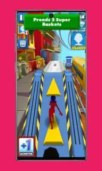 subway Lady Endless jump V3: cat runner noir jogos Screen Shot 2