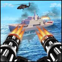 angkatan laut perang menembak 3D : penembak pistol