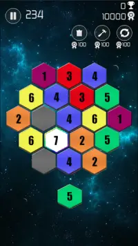 Merge Hexa Blocks & Make 7 Screen Shot 0