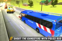 Tir de bus de police - avion de police Screen Shot 4
