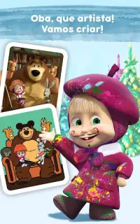 Masha e o Urso: Colorir Screen Shot 10