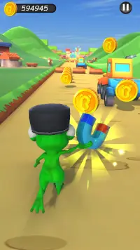 Endless Green Frog Run - Frog Runner Games 2020 Screen Shot 0