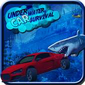 shark attack floating underwater racing car