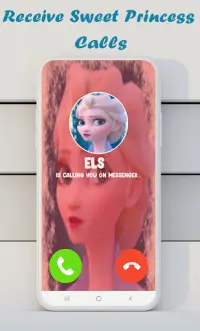 fake video call princess ice Screen Shot 4