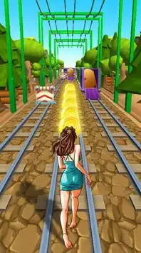 Subway Flying Girl Run Screen Shot 0