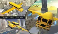 Flying School Bus Simulator 3D: Extreme Tracks Screen Shot 4
