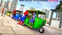 スーパーヒーロー人力車ドライバーゲーム Screen Shot 3