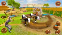 Real Bull Farm Village Farming Simulator Games 3D Screen Shot 1