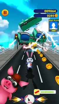 Subway Rabbit surfer Rush Screen Shot 1