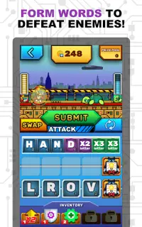 Mighty Alpha Droid - Action Word Game Screen Shot 1
