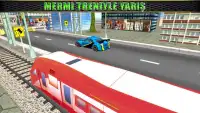 Araba vs tren gerçek yarış simülatörü Screen Shot 2