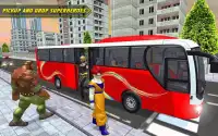 City Bus Driving: Superheroes Transport Simulator Screen Shot 9