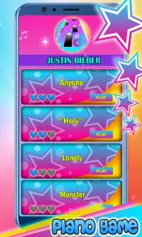 Justin Bieber 🎹 piano tiles Screen Shot 1