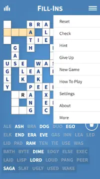 Fill-Ins · Word Fit Puzzles Screen Shot 1