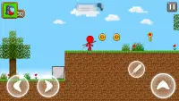 Red Stickman Parkour Fighter Screen Shot 3