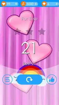 Rainbow Heart Piano Tiles Screen Shot 6