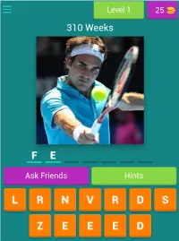 World Number 1 Tennis / Quiz Screen Shot 4