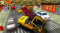 City Taxi Sim Crazy 3D Rush Screen Shot 2