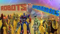 Superheroes Fighting Vs Robot Fighting Games Screen Shot 0