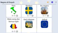 Negara di Eropah: Peta, bendera dan ibu kota kuiz Screen Shot 7