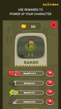 Backstorm Rambo Endless Runner Screen Shot 5
